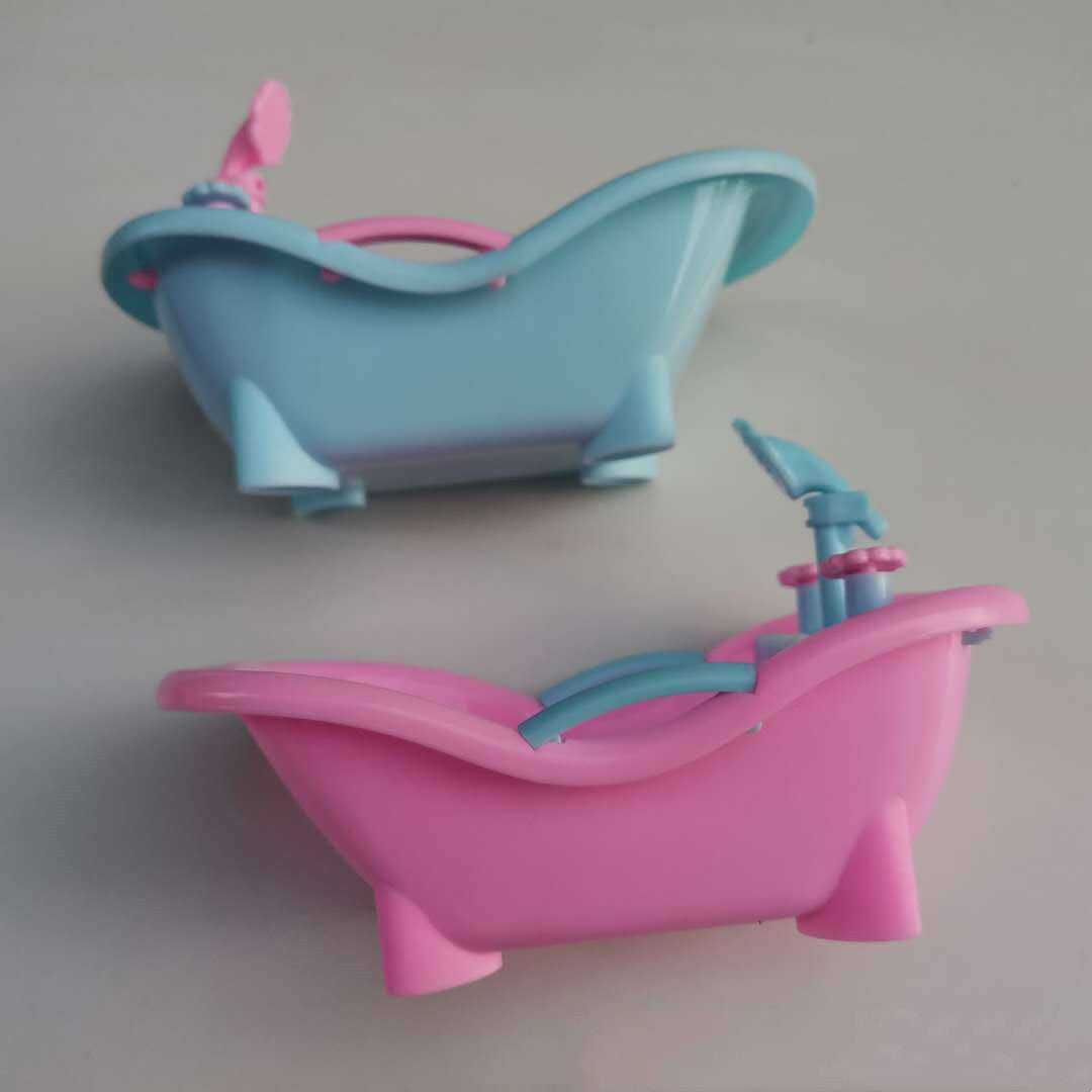 Mini baby bathtub toy, dollhouse bath accessories, small baby doll bathtub, plastic mini bathtub, water-safe play set, kids bath toy, 3.5 inch mini bathtub, pretend-play bath set, baby doll bath time, teenager bath toy, mini bathtub family accessories.