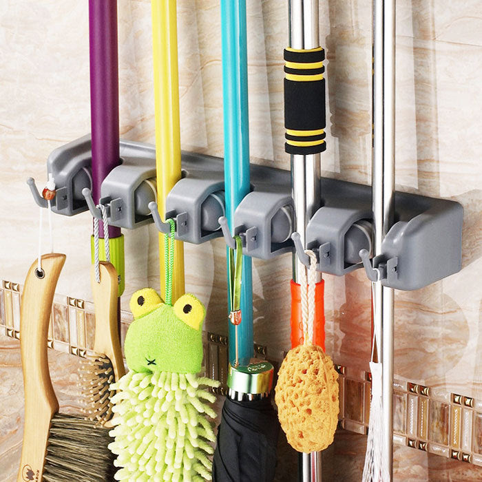 Plastic Mop Hook Wall Hanging Multifunctional Card Holder Drop Mop   .