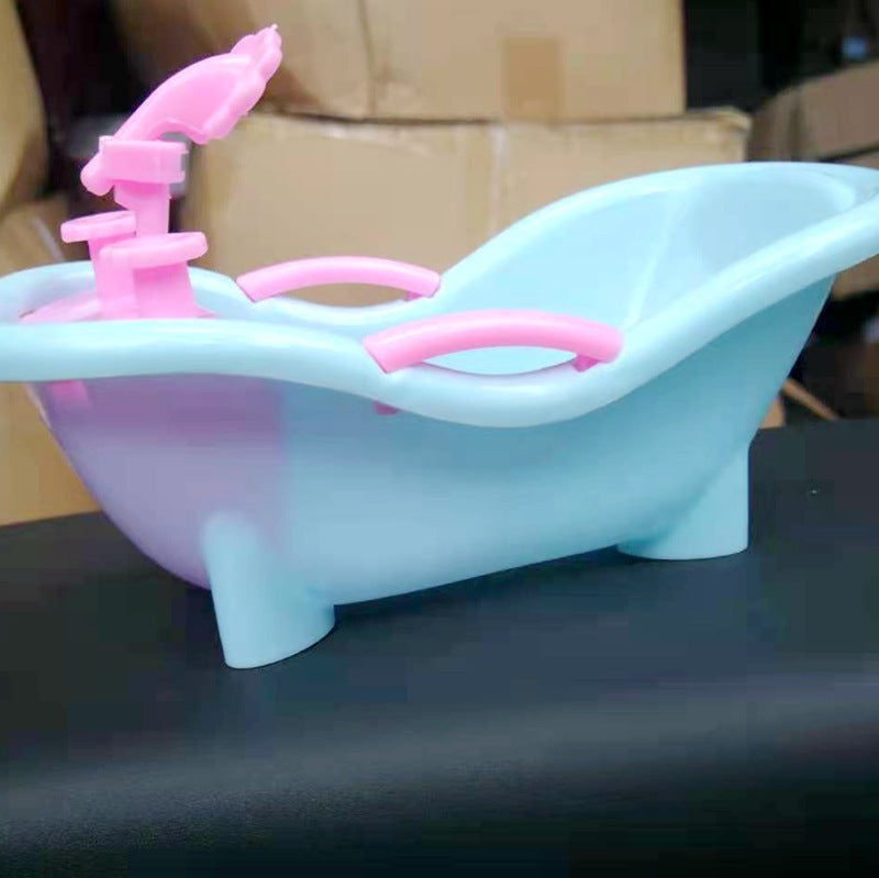 Mini baby bathtub toy, dollhouse bath accessories, small baby doll bathtub, plastic mini bathtub, water-safe play set, kids bath toy, 3.5 inch mini bathtub, pretend-play bath set, baby doll bath time, teenager bath toy, mini bathtub family accessories.