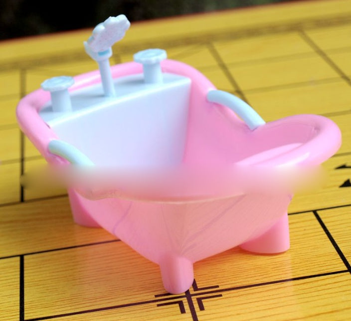 Mini baby bathtub toy, dollhouse bath accessories, small baby doll bathtub, plastic mini bathtub, water-safe play set, kids bath toy, 3.5 inch mini bathtub, pretend-play bath set, baby doll bath time, teenager bath toy, mini bathtub family accessories.