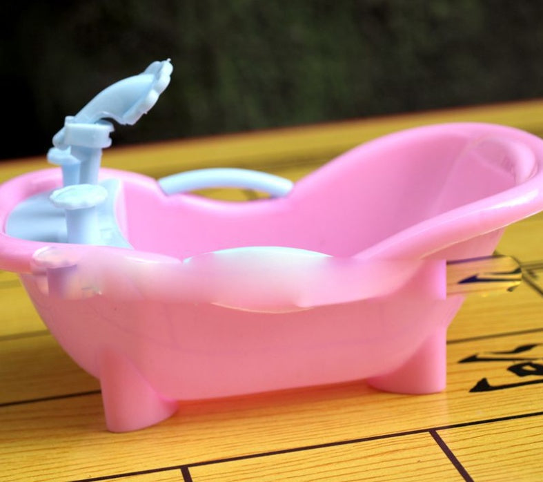 Mini baby bathtub toy, dollhouse bath accessories, small baby doll bathtub, plastic mini bathtub, water-safe play set, kids bath toy, 3.5 inch mini bathtub, pretend-play bath set, baby doll bath time, teenager bath toy, mini bathtub family accessories.