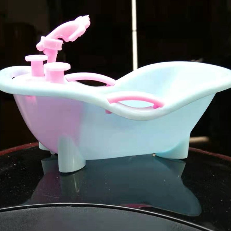 Mini baby bathtub toy, dollhouse bath accessories, small baby doll bathtub, plastic mini bathtub, water-safe play set, kids bath toy, 3.5 inch mini bathtub, pretend-play bath set, baby doll bath time, teenager bath toy, mini bathtub family accessories.